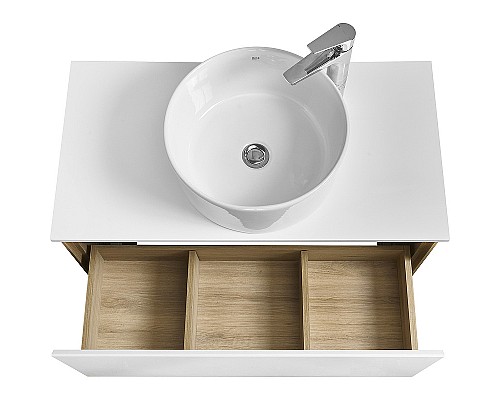 Тумба под раковину Aquaton Либерти 90 1A279901LYC70 подвесная Дуб эльвезия Белая