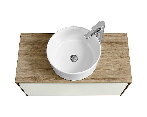 Тумба под раковину Aquaton Либерти 90 1A279901LYC70 подвесная Дуб эльвезия Белая