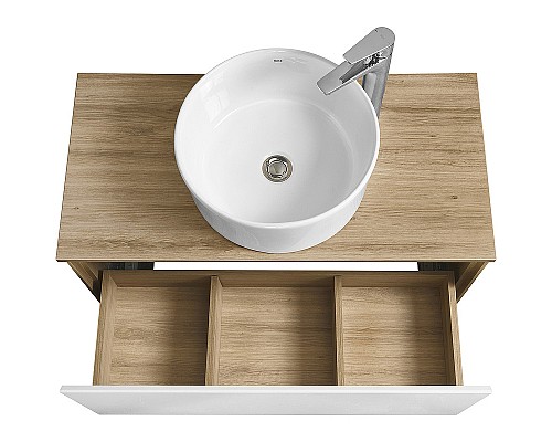 Тумба под раковину Aquaton Либерти 90 1A279901LYC70 подвесная Дуб эльвезия Белая