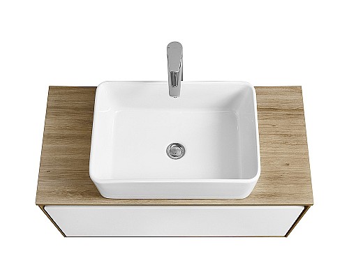 Тумба под раковину Aquaton Либерти 90 1A279901LYC70 подвесная Дуб эльвезия Белая