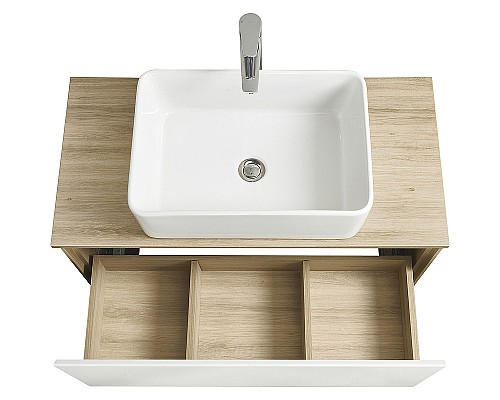 Тумба под раковину Aquaton Либерти 90 1A279901LYC70 подвесная Дуб эльвезия Белая
