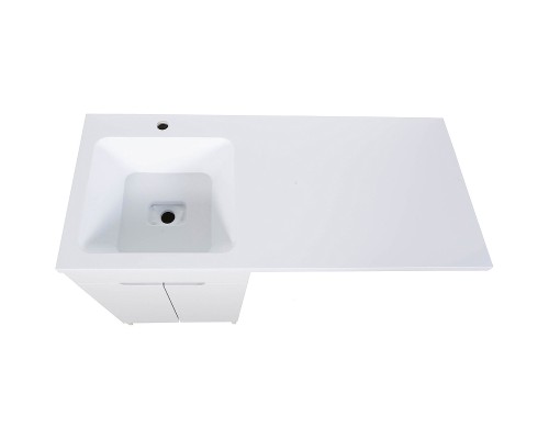 Тумба с раковиной Orange Sistema 120 L STD-120TUW+RAL Белая глянцевая