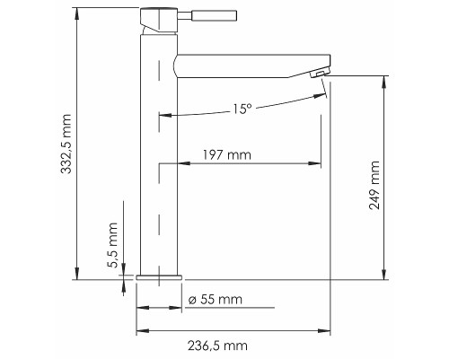 Смеситель для раковины WasserKRAFT Wern 4203H Никель