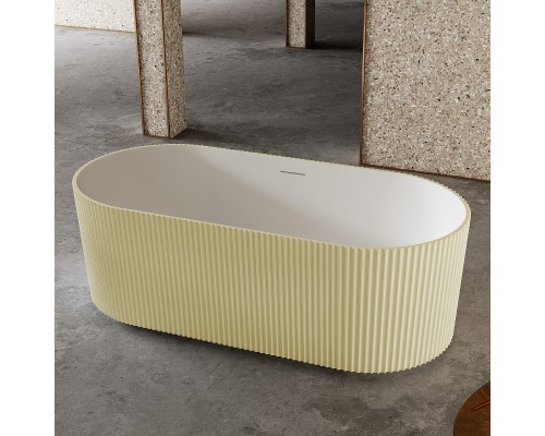 Ванна из искусственного камня Abber Stein 170x75 AS9601MS Песочная матовая без гидромассажа