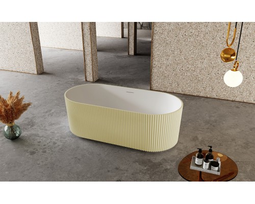 Ванна из искусственного камня Abber Stein 170x75 AS9601MS Песочная матовая без гидромассажа