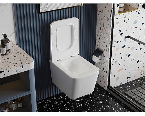 Унитаз Abber Rechteck AC1201T подвесной с сиденьем Микролифт