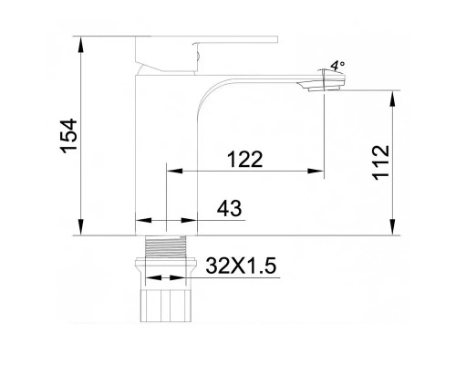 Смеситель для раковины Schein 8613 Хром