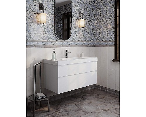 Тумба под раковину Kerama Marazzi Cubo 100 CUB.100.2\WHT.M подвесная Белая матовая Тумба под раковину Kerama Marazzi Cubo 100 CUB.100.2\WHT.M подвесная Белая матовая