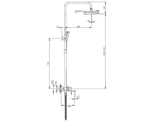 Душевая система Splenka S01.24 Хром