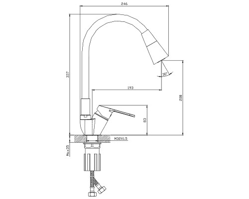 Смеситель для кухни Splenka S07.43 Хром