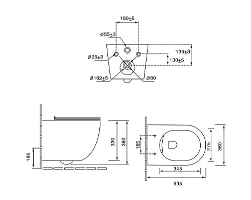 Унитаз Vincea Globo VT1-14T подвесной Белый с сиденьем Микролифт