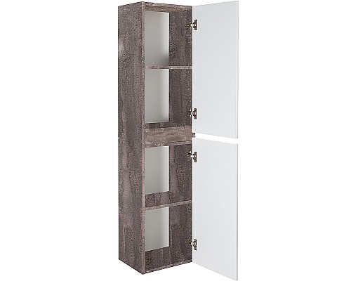 Шкаф пенал Runo Модена 35 00-00001422 подвесной Железный камень Белый