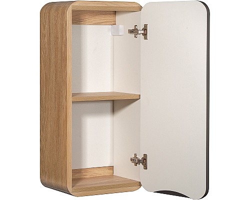 Подвесной шкаф Runo Ницца 35 R 00-00002127 Темное дерево Белый