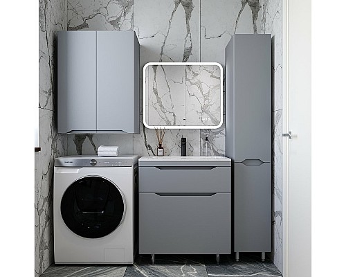 Тумба под раковину Style Line Марелла 70 Люкс Plus СС-00002400 Серый матовый антискрейтч