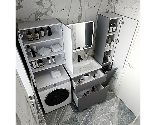 Тумба под раковину Style Line Марелла 70 Люкс Plus СС-00002400 Серый матовый антискрейтч