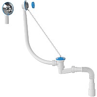 Слив-перелив Nova 1521 с пробкой на цепочке Хром