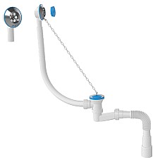 Слив-перелив Nova 1521 с пробкой на цепочке Хром