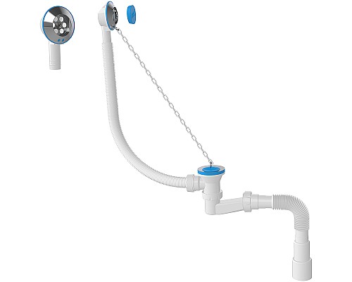 Слив-перелив Nova 1521 с пробкой на цепочке Хром