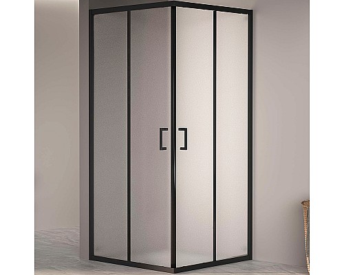 Душевой уголок RGW Passage PA-030B 80x80 3508103088-24 профиль Черный стекло матовое-сатинат