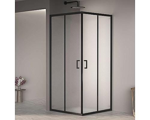 Душевой уголок RGW Passage PA-030B 80x80 3508103088-24 профиль Черный стекло матовое-сатинат