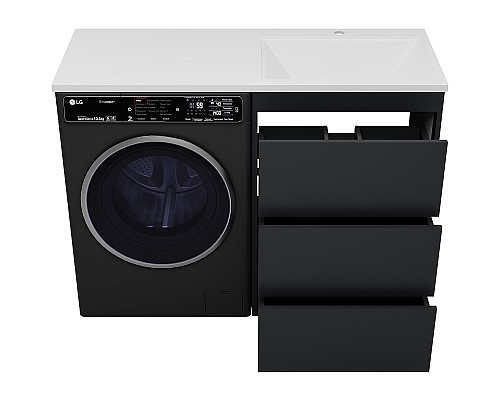 Тумба под раковину Brevita Grafit 120 GRA-01060-013Я Графит матовый