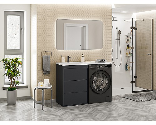 Тумба под раковину Brevita Grafit 120 GRA-01060-013Я Графит матовый