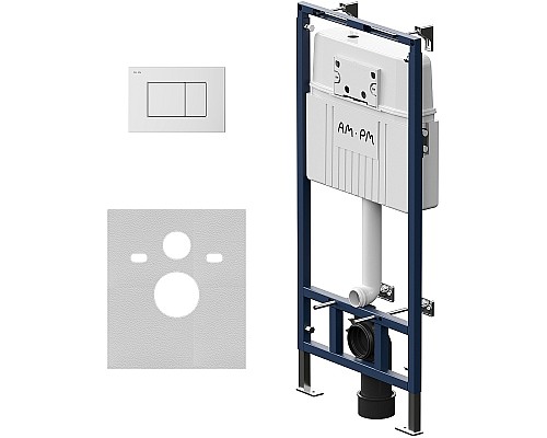 Инсталляция AM.PM MasterFit I012710.0201 для унитаза с Белой глянцевой клавишей смыва