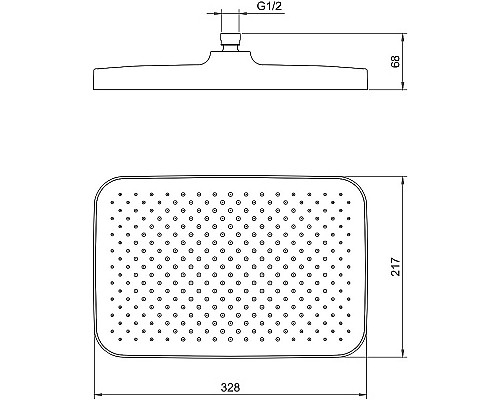 Верхний душ Berges U2 070012 Черный матовый