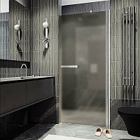 Душевая дверь Maybah Glass MGD-460-5 900x1980 на монопетле Хром матовый стекло бронзовое матовое