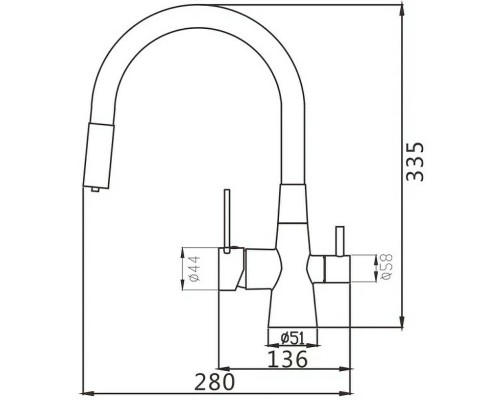 Смеситель для кухни Maretti Project Black PB31RGF71 Черный матовый