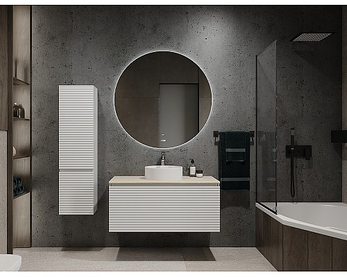 Шкаф пенал Jorno Cossety 33 Coss.04.124/P/W/JR подвесной Белый