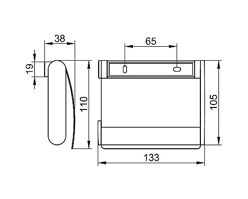 Держатель туалетной бумаги Keuco Plan 14960 370000 с крышкой Черный матовый