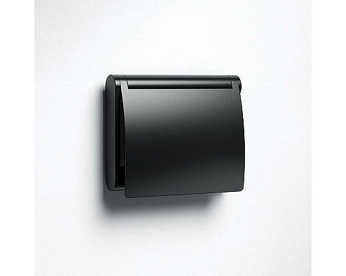 Держатель туалетной бумаги Keuco Plan 14960 370000 с крышкой Черный матовый