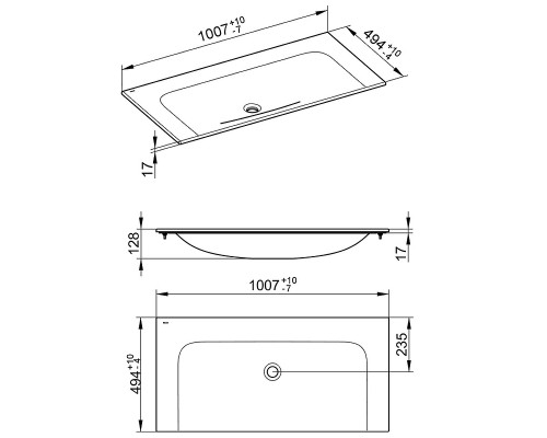 Раковина Keuco Plan 100 32970 311001 Белая