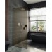 Душевая перегородка Maybah Glass 790x1950 в узком профиле Хром матовый стекло бронзовое матовое