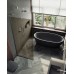Душевая перегородка Maybah Glass 790x1950 в узком профиле Хром матовый стекло бронзовое матовое