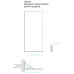 Душевая перегородка Maybah Glass 790x1950 в узком профиле Хром матовый стекло бронзовое матовое
