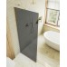 Душевая перегородка Maybah Glass MGD-698-3у 790x1950 в узком профиле Золото стекло графитовое