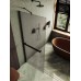 Душевая перегородка Maybah Glass 890x1950 в широком профиле Черный стекло бронзовое матовое