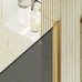 Душевая дверь Maybah Glass MGD-801-3 600x1980 на монопетле Золото стекло графитовое матовое