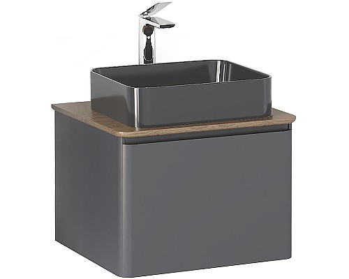 Тумба под раковину Raval Morelle 60 Mrl.01.60/P/A-T/RL подвесная Антрацит Трюфель