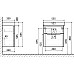 Тумба под раковину Raval Brik 55 Brk.01.55/P/W/RL подвесная Белая
