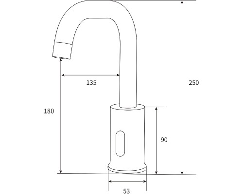 Смеситель для раковины beWash Photocell BWAM1BS869 Черный матовый