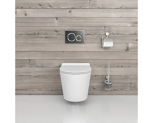 Унитаз beWash Aldo BKWHR401480 подвесной Белый матовый с сиденьем Микролифт