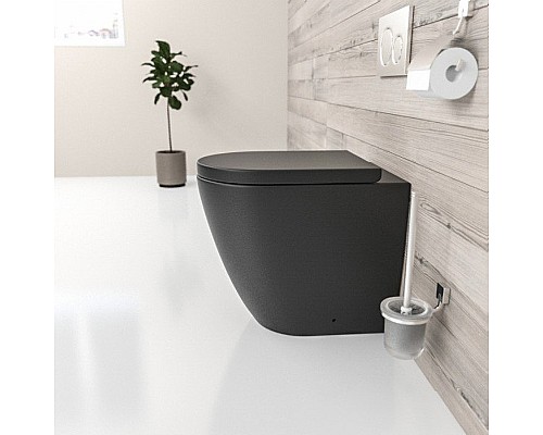 Унитаз beWash Aldo BKFSR101565 приставной Черный матовый с сиденьем Микролифт