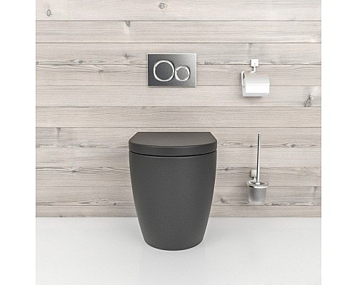 Унитаз beWash Aldo BKFSR101565 приставной Черный матовый с сиденьем Микролифт