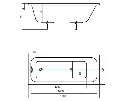 Акриловая ванна Aquatek Eco-friendly Мия 180x70 MIY180-0000007 без панелей, каркаса и слив-перелива Акриловая ванна Aquatek Eco-friendly Мия 180x70 MIY180-0000007 без панелей, каркаса и слив-перелива