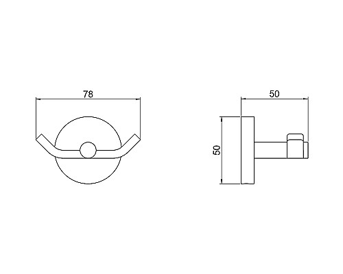Двойной крючок Aquatek Бетта AQ4602MB Черный матовый