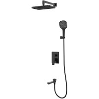 Душевая система Raglo R30.27.06 Черная матовая