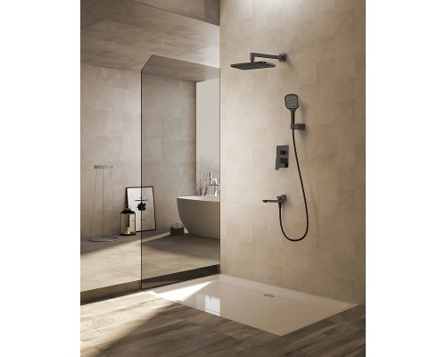 Душевая система Raglo R30.27.06 Черная матовая